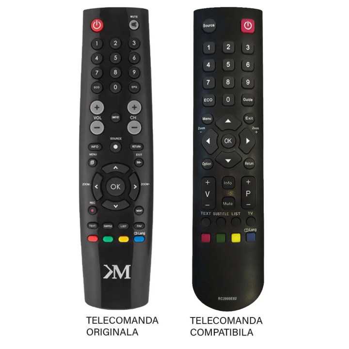 Telecomanda inlocuitoare compatibila cu originalul pentru TV Kruger&Matz KM0232T PIL0356 (326-3)