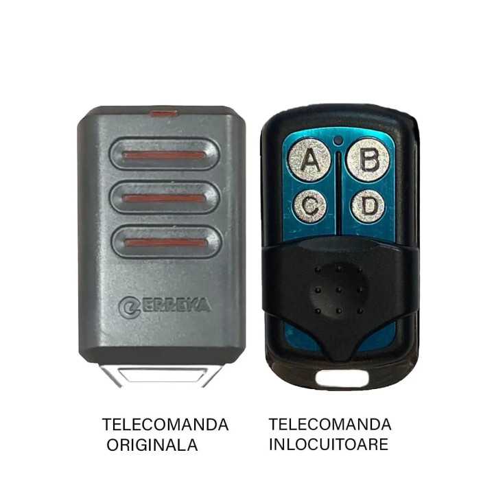 Telecomanda inlocuitoare poarta garaj Erreka Kuma KM03 pe patru canale/ cod fix/ 433.92MHz