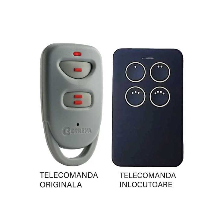 Telecomanda inlocuitoare poarta garaj Erreka Lira de doua si patru canale/ cod saritor/ 433.92MHz (814)