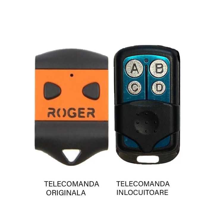 Telecomanda inlocuitoare poarta garaj Roger H80/TX22 de doua si patru canale/ cod fix/ 433.92MHz (847)