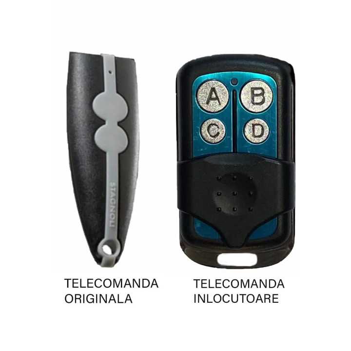 Telecomanda inlocuitoare poarta garaj Stagnoli Venus AV222 2 butoane/ cod fix/ 433.92Mhz (591)