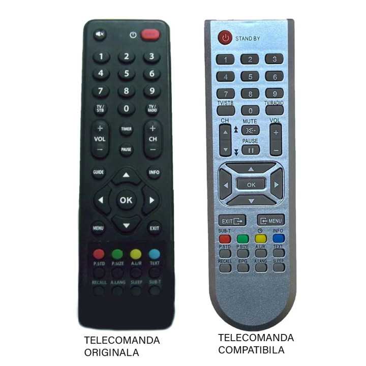 Telecomanda inlocuitoare reciever FOCUS SAT compatibil cu originalul (188-1)