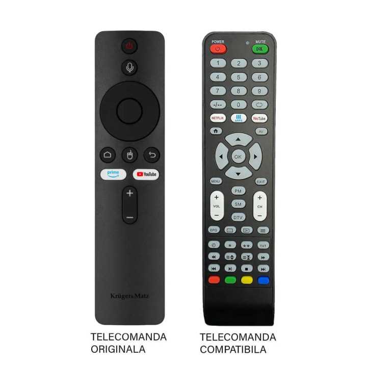 Telecomanda inlocuitoare TV Kruger&Matz Smart TV Stick compatibila cu originalul (594)