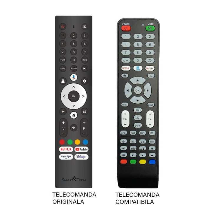 Telecomanda inlocuitoare TV SmartTech 32HG01V compatibil cu originalul (588)