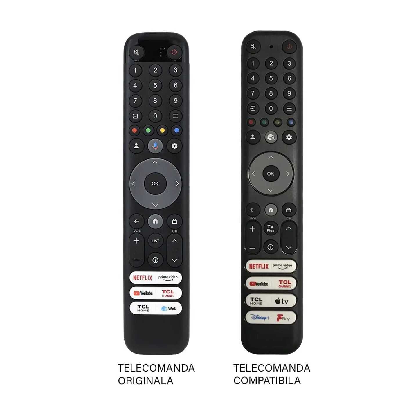 Telecomanda inlocuitoare TV TCL RC833 GUB1 compatibil cu
