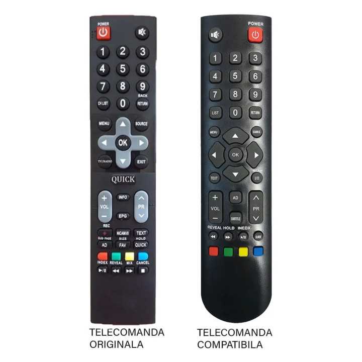 Telecomanda inlocuitoare TV Utok U50UHD1/ U55UHD1 compatibil cu originalul (347-2)