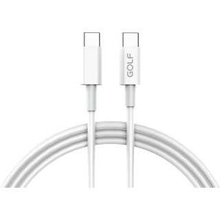 Cablu USB tip C la USB tip C 1m Golf Data Sync TPE PD 65W Quick Charge alb GC-81c A0115916