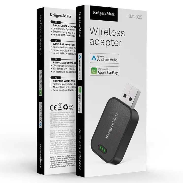 Adaptor wireless ANDROID Auto Car Play Kruger&Matz KM2025