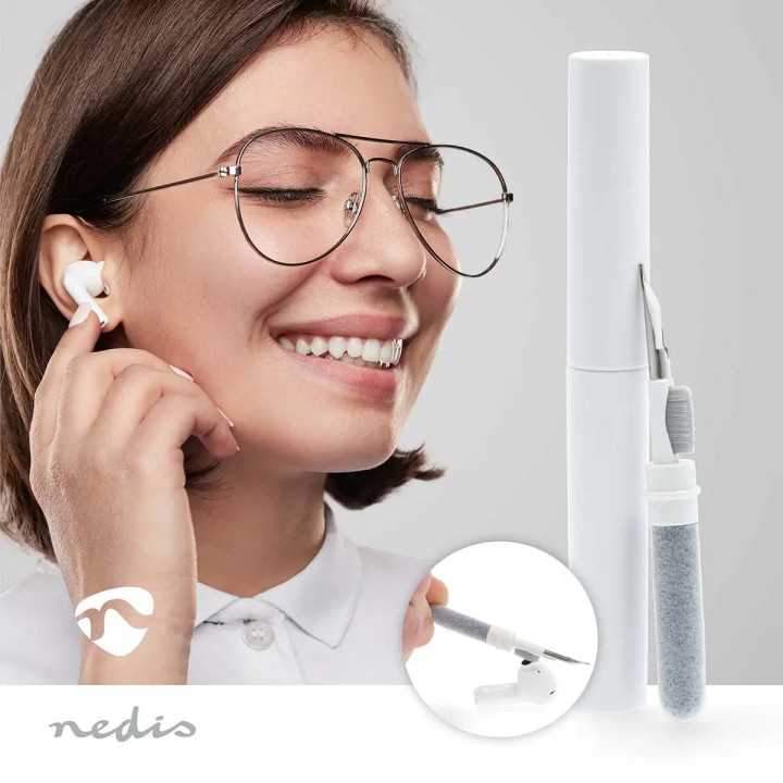 Kit Nedis CLSN205WT de curatare casti in-ear 3 in 1
