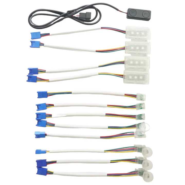 Kit lumini ambientale Profesionale RGB pentru interior auto Carguard LAA001