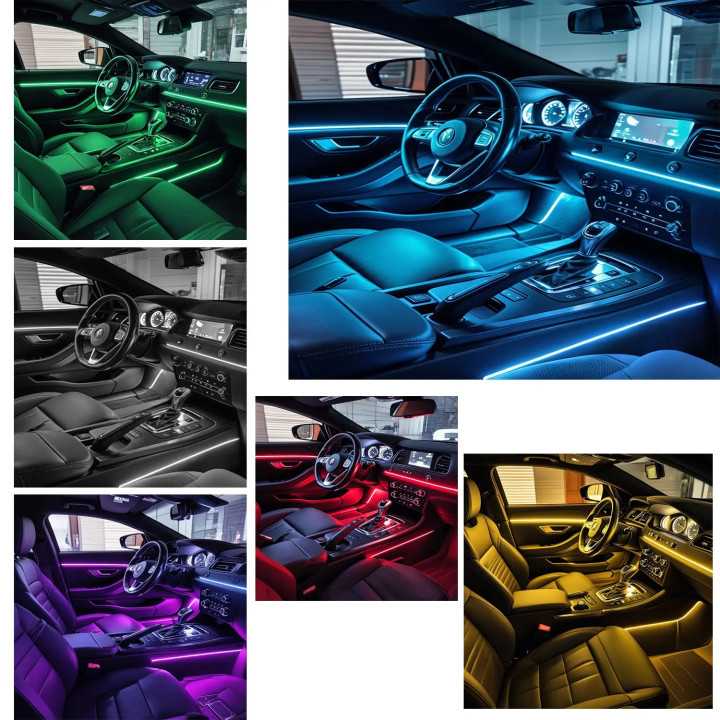 Kit lumini ambientale Profesionale RGB pentru interior auto Carguard LAA001