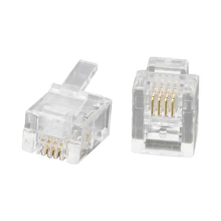 Mufa modular 6P4C RJ11 tata pentru telefon fix