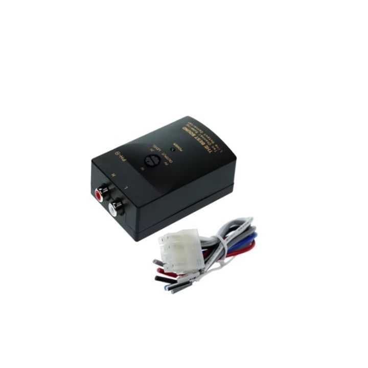 Adaptor de masina audio STEREO HIGH TO LOW 50W 1A HI(difuzoare) - LOW(2x RCA)