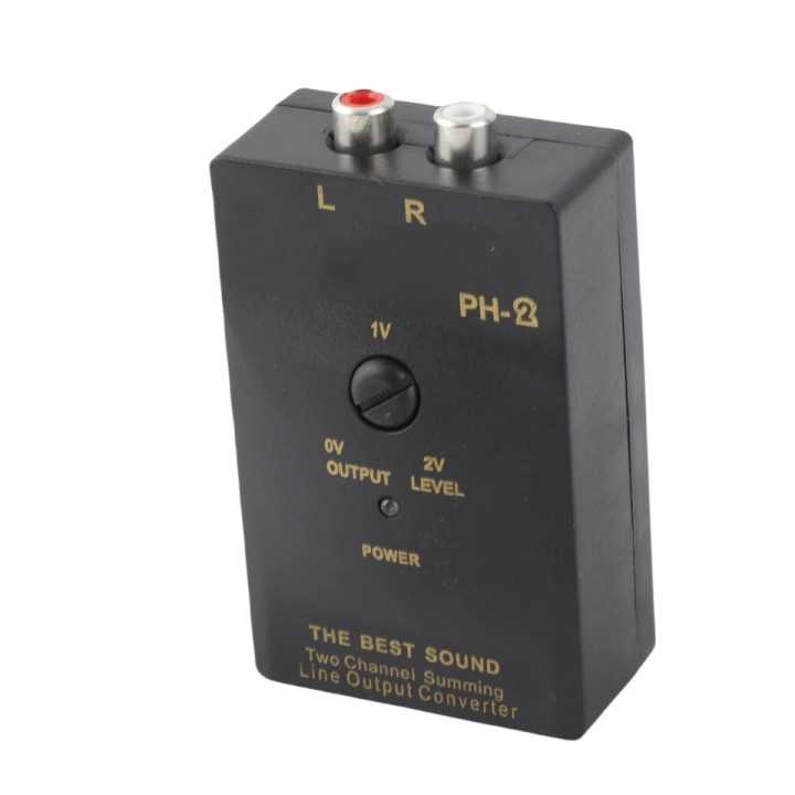 Adaptor de masina audio STEREO HIGH TO LOW 50W 1A HI(difuzoare) - LOW(2x RCA)