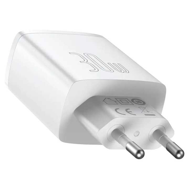 Incarcator retea 100-240V - 2x USB QC3.0 1x USB-C PD 3.0 30W BASEUS CCXJ-E02