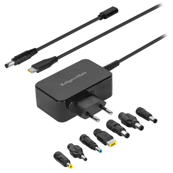 Alimentator Universal 45W PD USB-C + 7 adaptoare Kruger&Matz KM1450-45