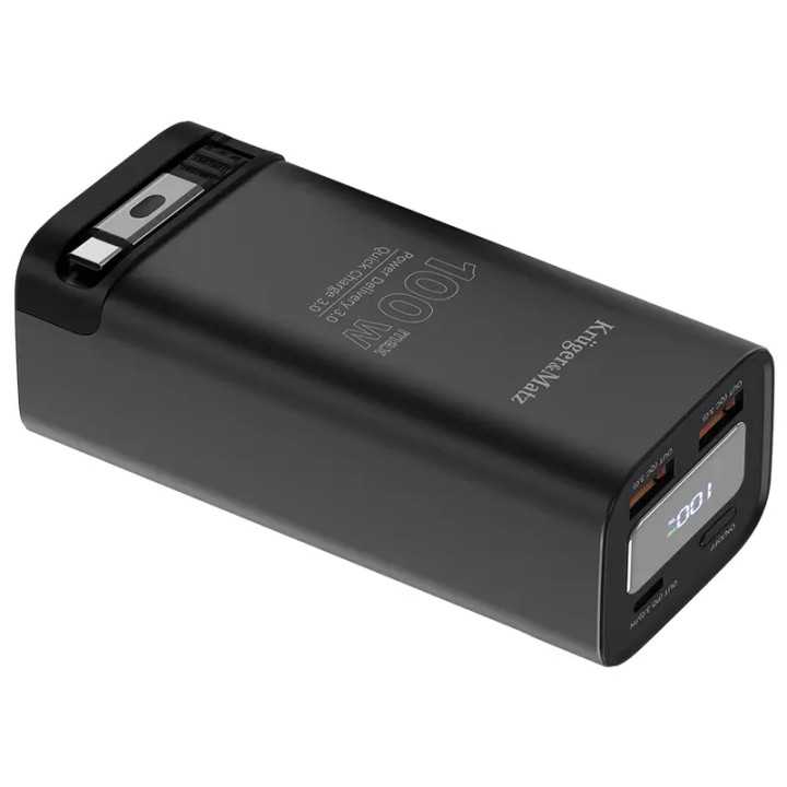 Power Bank 20000mAh 100W QC3.0 PD3.0 USB-C /USB-A Afisaj LCD Kruger&Matz KM0915