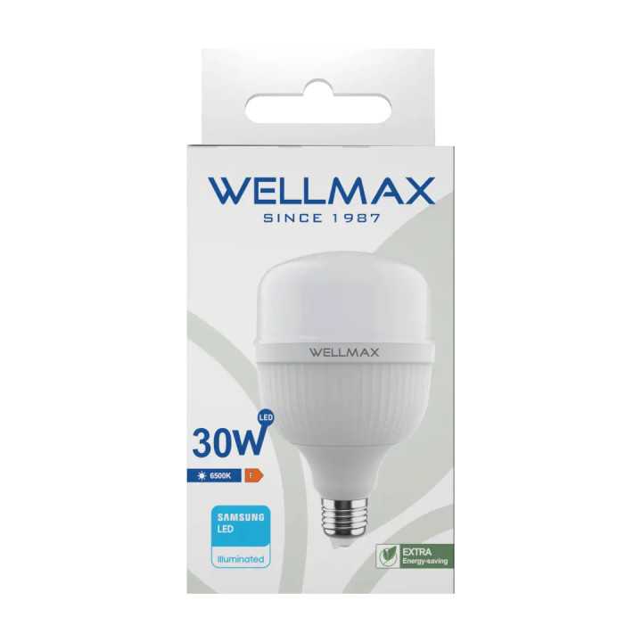 Bec LED cu chip SAMSUNG E27 T100 T-BULB 30W 2700lm 6500K Wellmax VE20703