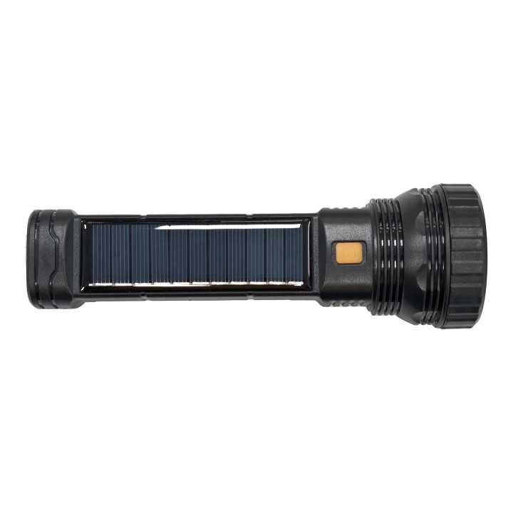 Lanterna LED USB + SOLAR 120lm neagra YF-1128