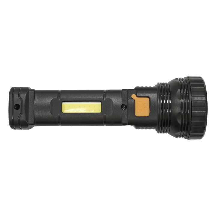 Lanterna LED USB + SOLAR 120lm neagra YF-1128