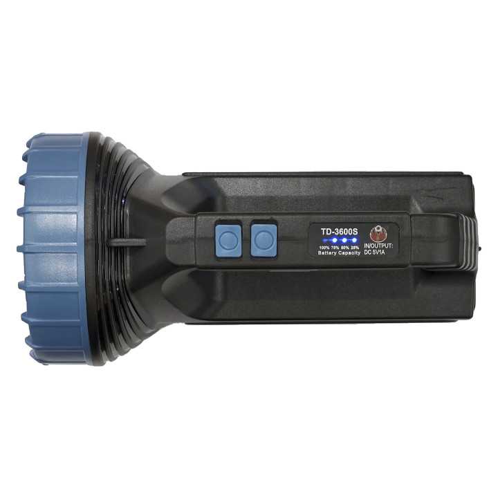 Lanterna LED USB + SOLAR 400lm negru/albastru TD-3600S