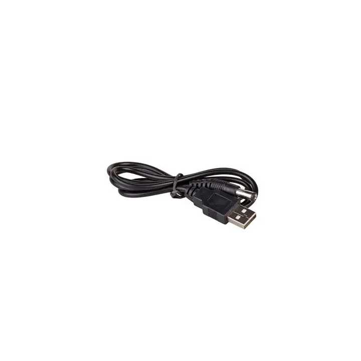 Cablu USB A mufa - DC 5.5/2.1 mufa 0.8m 5A negru AKYGA AK-DC-01
