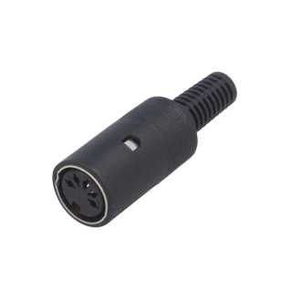 Conector DIN 5 pini mufa mama drept pe cablu NINIGI DC-007