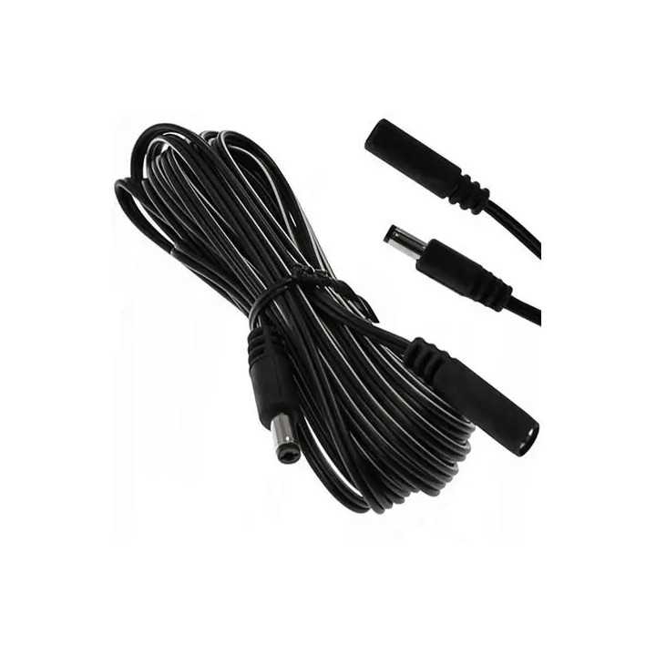 Cablu prelungitor 2x0.5mm2 DC 5.5/2.1 mufa - DC 5.5/2.1 mama 2m 5A drept negru ESPE KAB-2MWT/GN2.1