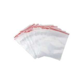 Set 100buc pungi cu fermoar zip 100x100mm polietilena transparent PLAST PL.TOR100X100