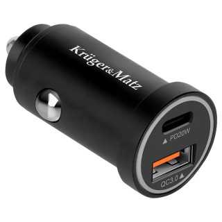 Incarcator auto Kruger&Matz KM0873 12-24V - USB-A /TYPE C QC3.0 PD 38W