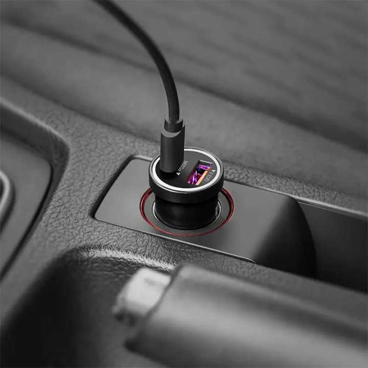 Incarcator auto Kruger&Matz KM0873 12-24V - USB-A /TYPE C QC3.0 PD 38W