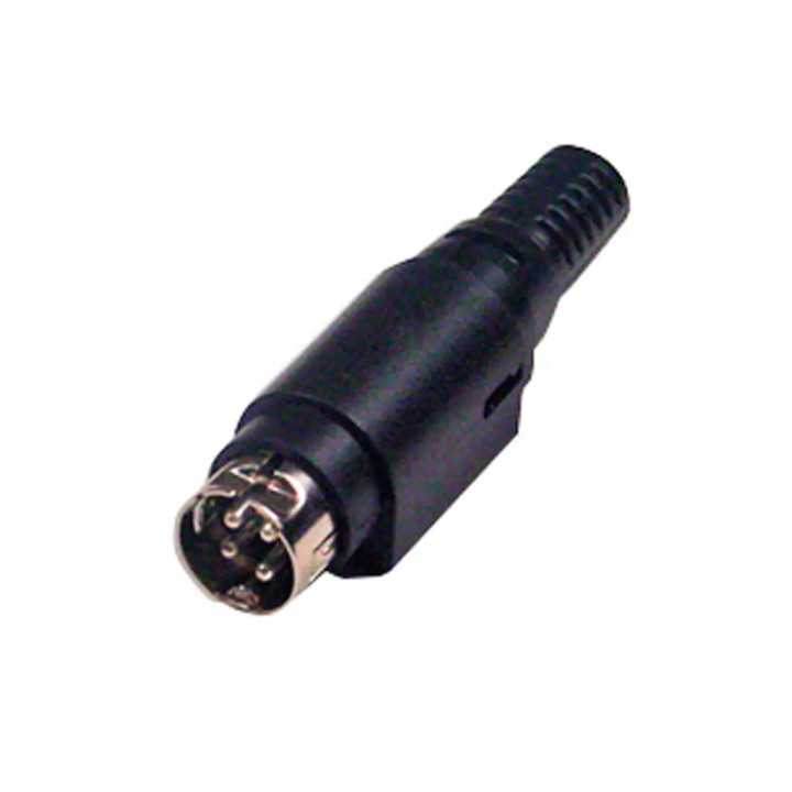 Mufa conector alimentare DC tata R7B 4 pini lipire 6.5mm montare pe cablu Ninigi PC-MDP-402-4P