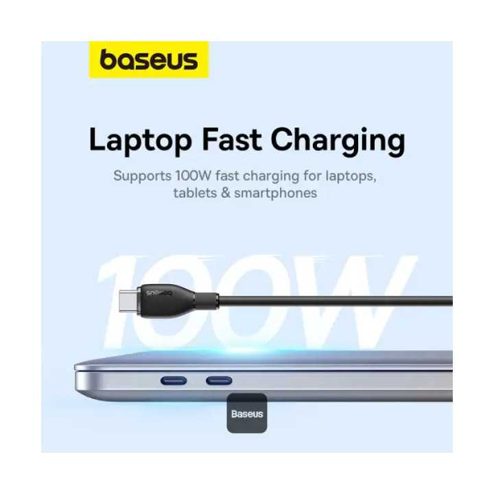 Cablu alimentare /date 1.2m 100W 5A USB Type C tata-tata Baseus P10355702111-B1