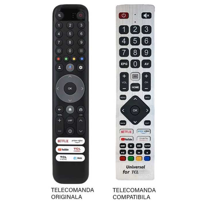Telecomanda inlocuitoare TV TCL RC833 GUB1 compatibil cu originalul (574-2)