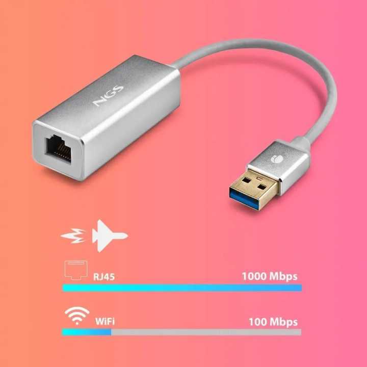Adaptor retea NGS Hacker 3.0 USB3.0 la RJ45 1000Mbit/s Gigabit Ethernet