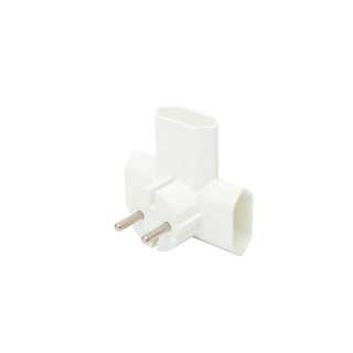 Soclu EURO x3 distribuitor T alb montare incastrata Home TPF3E