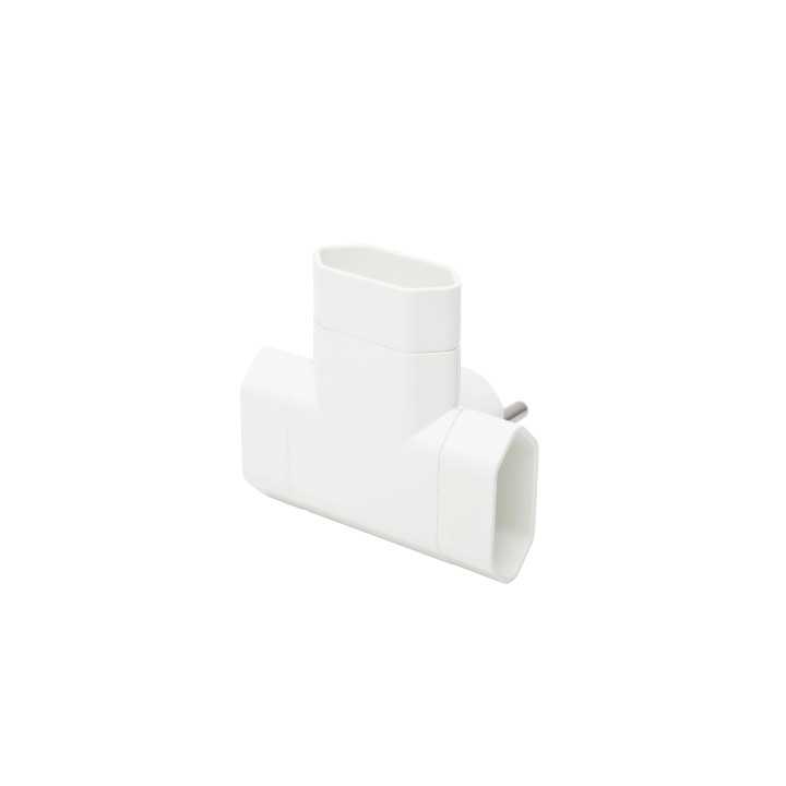 Soclu EURO x3 distribuitor T alb montare incastrata Home TPF3E