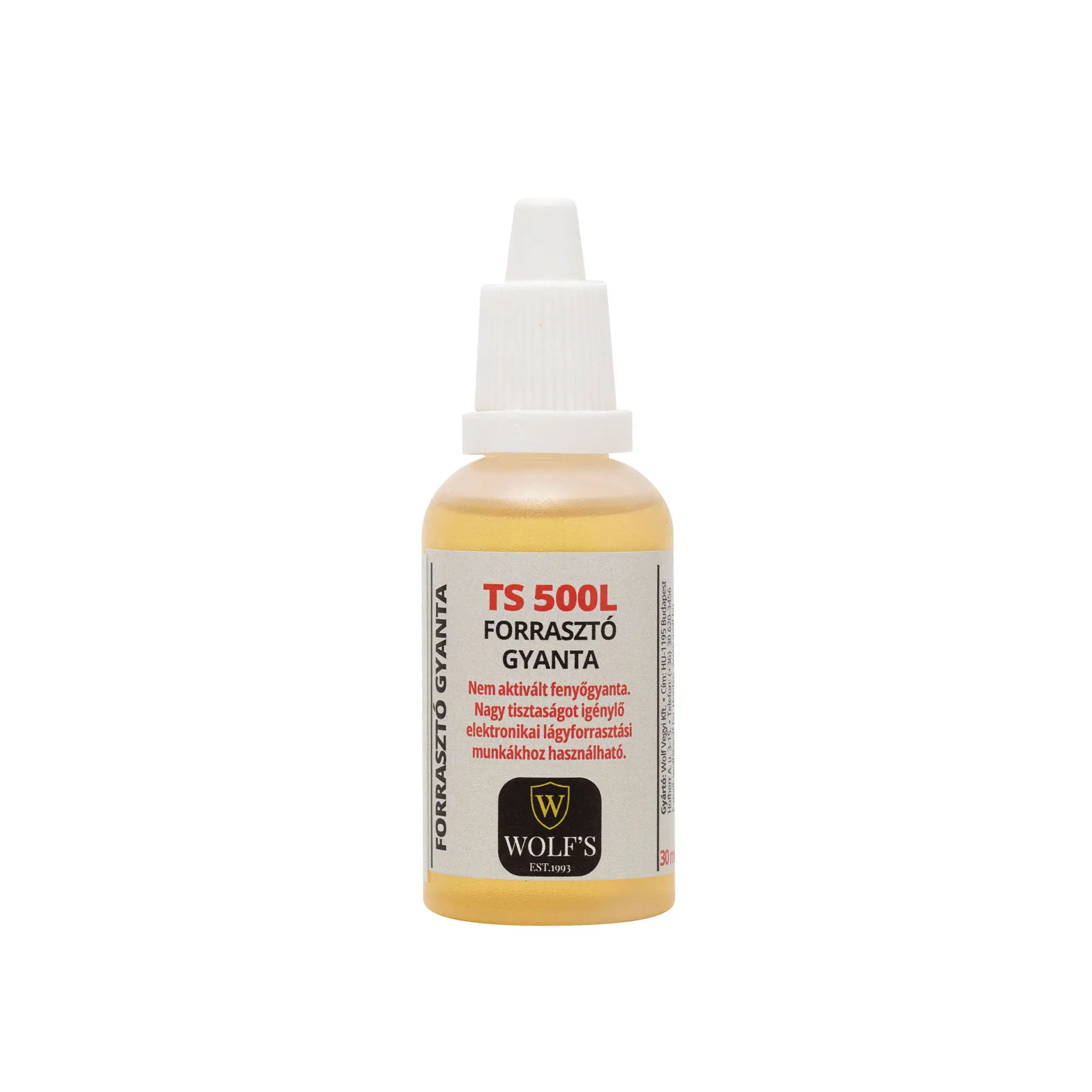 Rasina de lipit lichida fara acid pentru sudare electronica de precizie 30ml WOLFS TS 500L