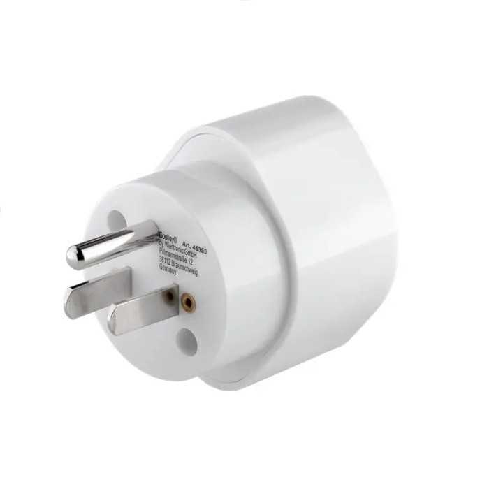 Adaptor CEE 7/3 Schuko mama la priza US /Japonia Tip B /NEMA 5-15 /3 pini alb