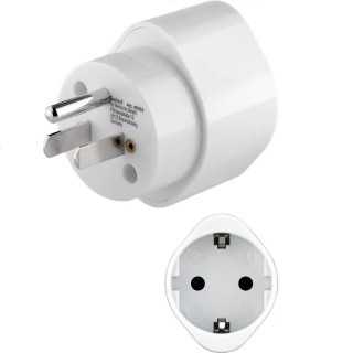 Adaptor CEE 7/3 Schuko mama la priza US /Japonia Tip B /NEMA 5-15 /3 pini alb