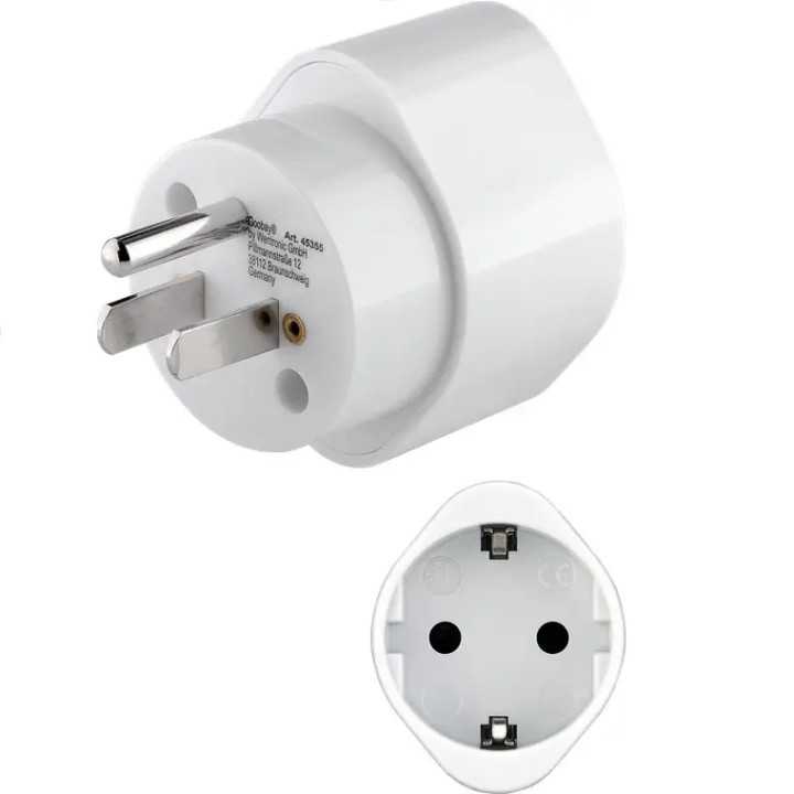 Adaptor CEE 7/3 Schuko mama la priza US /Japonia Tip B /NEMA 5-15 /3 pini alb