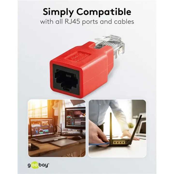 Adaptor crossover RJ45 tata la RJ45 mama Goobay