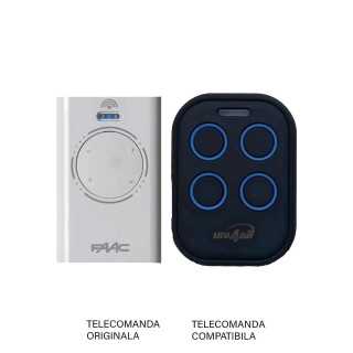 Telecomanda inlocuitoare poarta garaj FAAC XT4 433 SLH de doua si patru canale/ cod saritor/ 433.92MHz (817)
