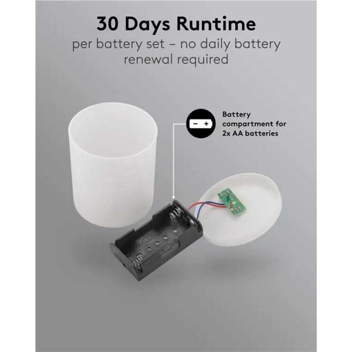 Candela lumanare cu LED rosie cu palpaire IP44 2xAA Goobay 77757