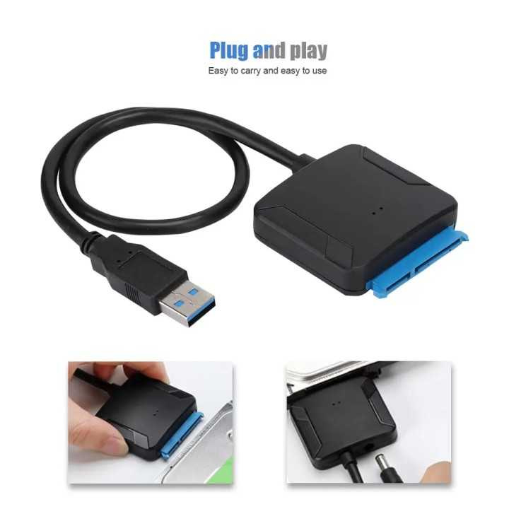 Convertor USB 3.0 la SATA 22pini HDD 2.5" /SSD-uri Plug&Play posibilitate alimentare 12VDC 5.5x2.1mm max.16TB