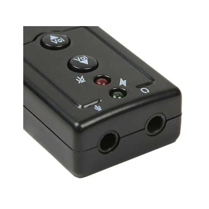 Placa de sunet USB 2.0 A la 2x 3.5 mm stereo Jack casti + microfon plug&play Sistem 7.1 virtual volume control + mute