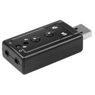 Placa de sunet USB 2.0 A la 2x 3.5 mm stereo Jack casti + microfon plug&play Sistem 7.1 virtual volume control + mute