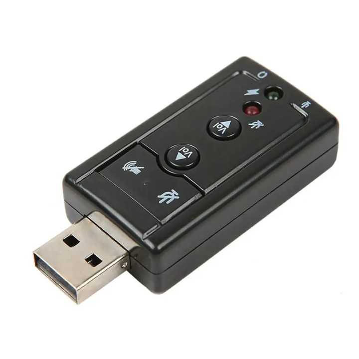 Placa de sunet USB 2.0 A la 2x 3.5 mm stereo Jack casti + microfon plug&play Sistem 7.1 virtual volume control + mute
