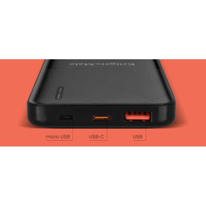 Power Bank 10000mAh Li-Poly QC3.0/PD USB TYPE C 20W Kruger&Matz KM0904