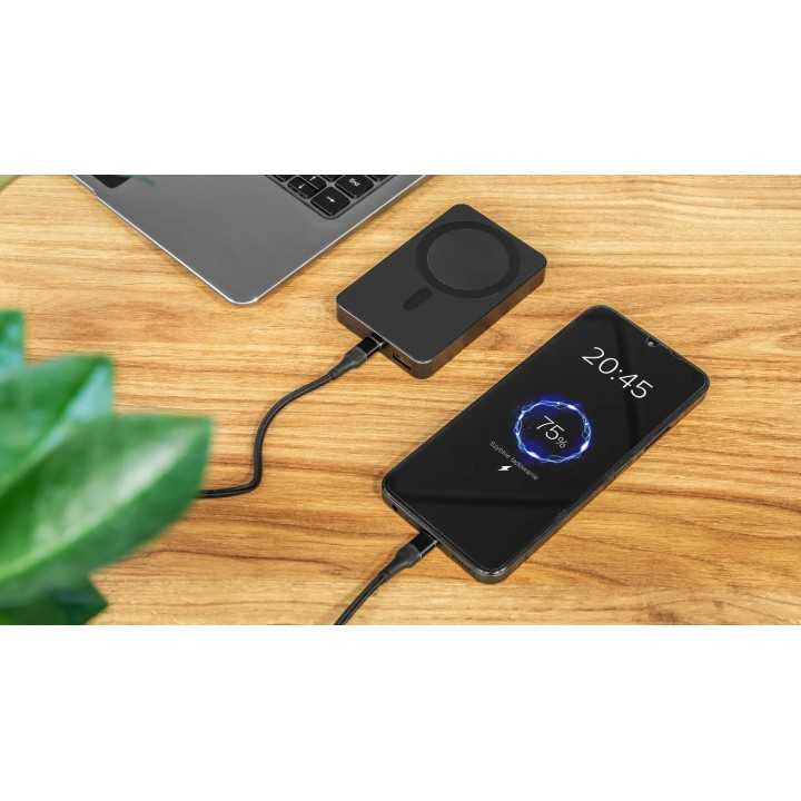 Power Bank inductie Kruger&Matz KM0912 10000mAh Li-ion Mag Safe wireless 15W / USB-C 20W /USB-A 25W